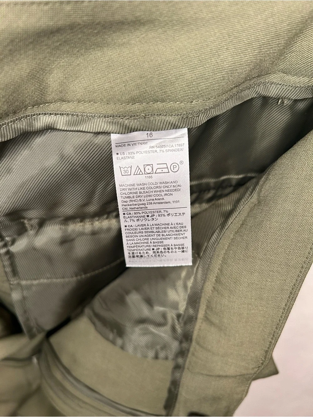 Banana Republic women’s Olive Dress Pants - 16 - Picture 5 of 5